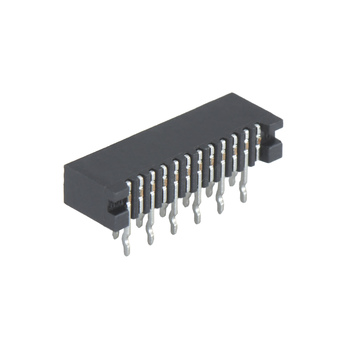 F1005 FPC FFC连接器Pitch 1.00mm 90° C型卧插 12Pin黑色